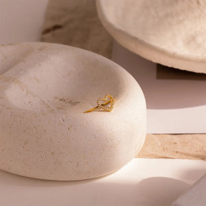 Bague CŒUR LUMIÈRE - Acier Inoxydable Pavé - KASANEL