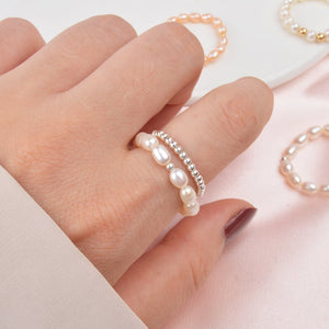 Bague PERLE BOHÈME - Perles d'Eau Douce & Argent - KASANEL