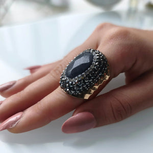 Bague VICTORIA avec Pierre Naturelle - KASANEL