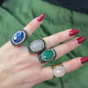 Bague VICTORIA avec Pierre Naturelle - KASANEL