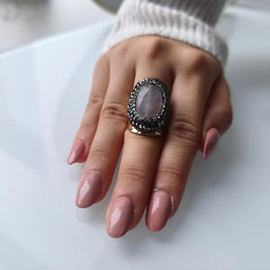 Bague VICTORIA avec Pierre Naturelle - KASANEL