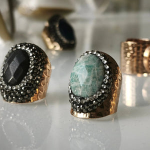 Bague VICTORIA avec Pierre Naturelle - KASANEL