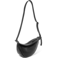Luna Crescent Crossbody – Half-Moon & Top Zipper