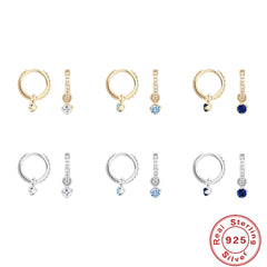 Éclat Hoop Earrings – 925 Sterling Silver with Zircon