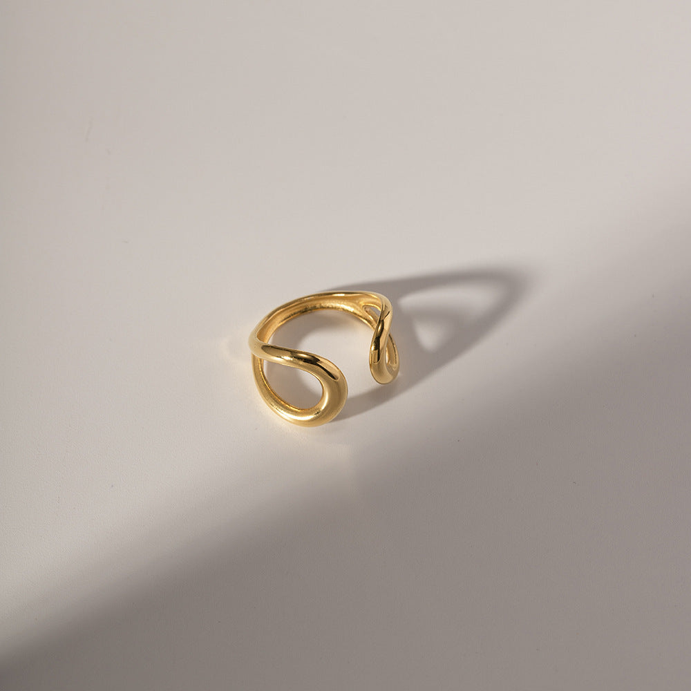 Loop Ring – Stainless Steel, Gold Finish