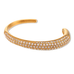 Radiance Cuff Bracelet – 18K Gold Finish, Stainless Steel