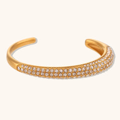 Radiance Cuff Bracelet – 18K Gold Finish, Stainless Steel