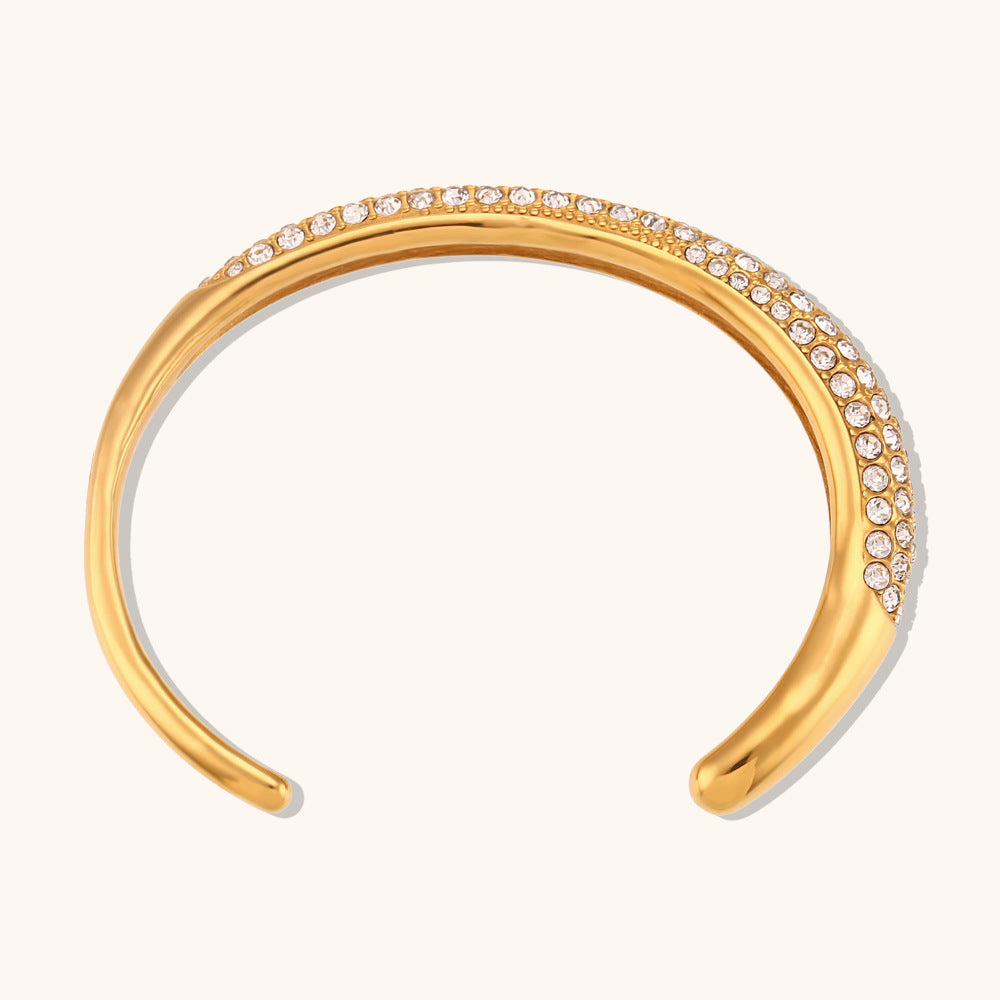 Radiance Cuff Bracelet – 18K Gold Finish, Stainless Steel