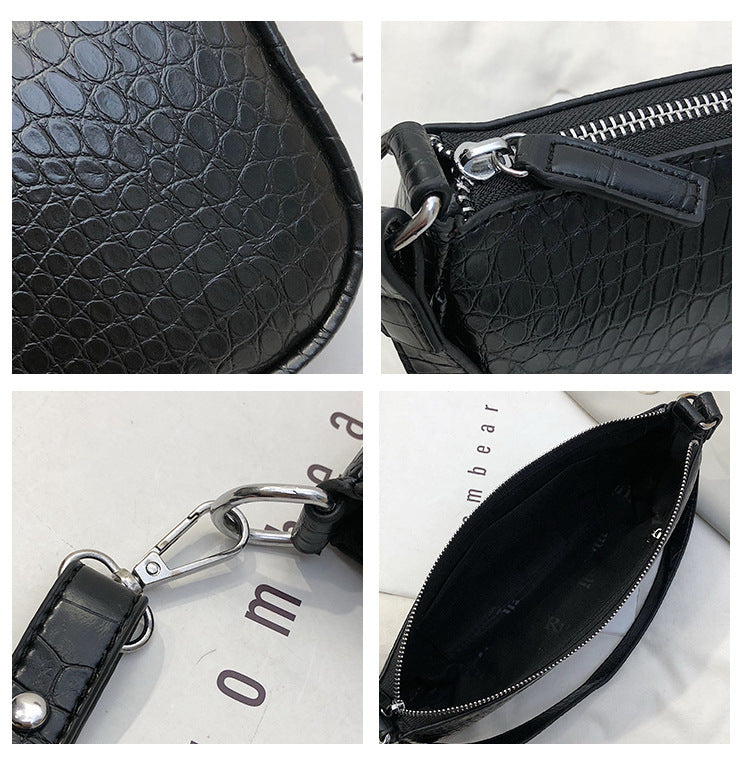 Eclipse Croco Baguette – Zipper & Croc Texture