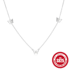 Butterfly Grace Necklace – 925 Sterling Silver with Zircon
