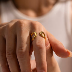 Loop Ring – Stainless Steel, Gold Finish