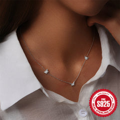 Butterfly Grace Necklace – 925 Sterling Silver with Zircon