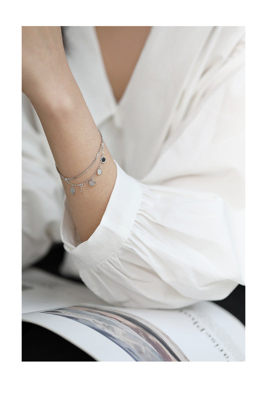 Dalia Disc Bracelet – 925 Sterling Silver