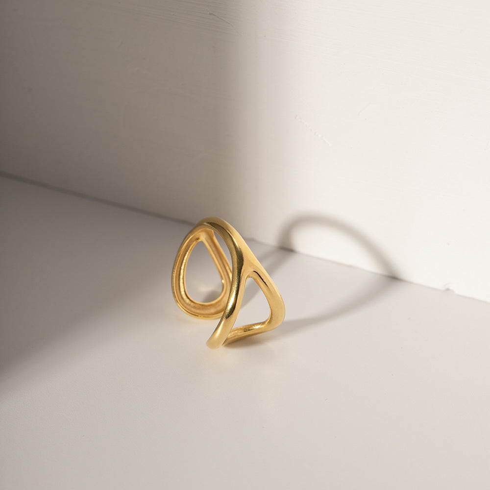 Loop Ring – Stainless Steel, Gold Finish
