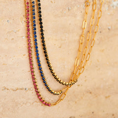 Stainless Steel Zircon Bracelet – PVD Vacuum Gold Plated