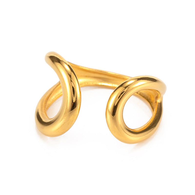 Loop Ring – Stainless Steel, Gold Finish