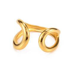 Loop Ring – Stainless Steel, Gold Finish