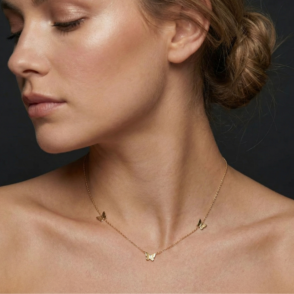 Collier Trois Papillons AURA Argent 925