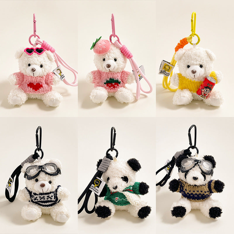 Mini Bear Charm – Plush Keychain