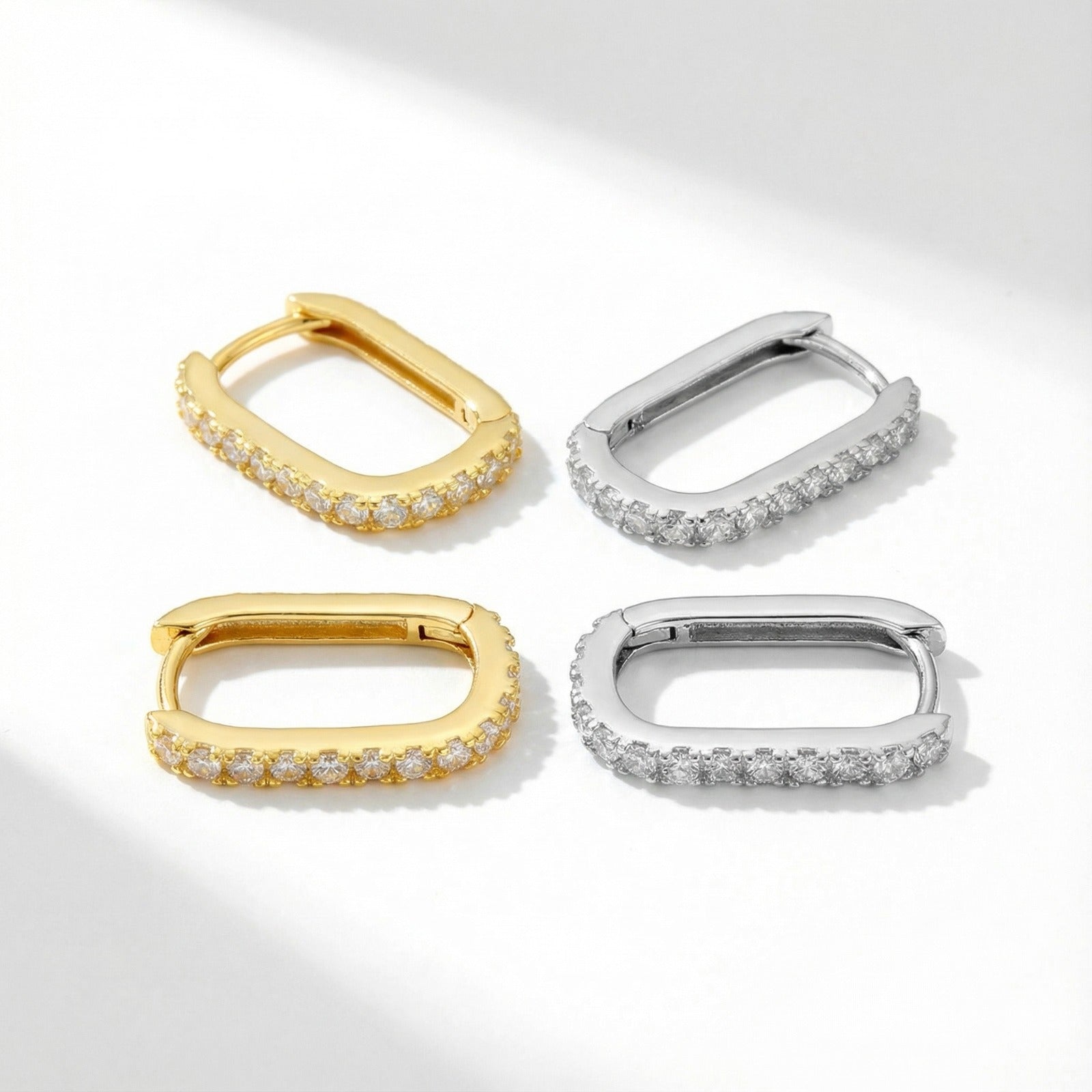 Mini-Créoles ARC PAVÉ LUXE Argent 925