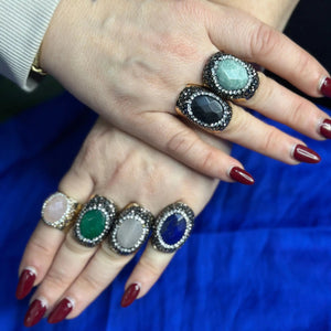 Bague VICTORIA avec Pierre Naturelle - KASANEL