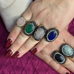 Bague VICTORIA avec Pierre Naturelle - KASANEL