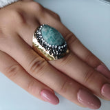 Bague VICTORIA avec Pierre Naturelle - KASANEL