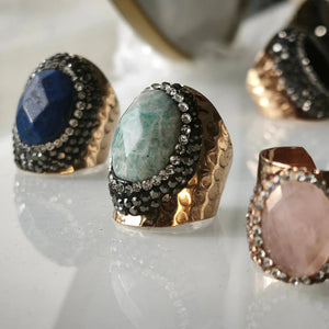 Bague VICTORIA avec Pierre Naturelle - KASANEL