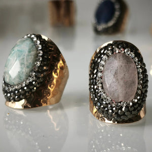 Bague VICTORIA avec Pierre Naturelle - KASANEL