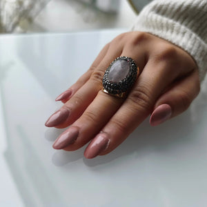 Bague VICTORIA avec Pierre Naturelle - KASANEL