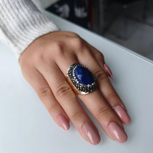 Bague VICTORIA avec Pierre Naturelle - KASANEL