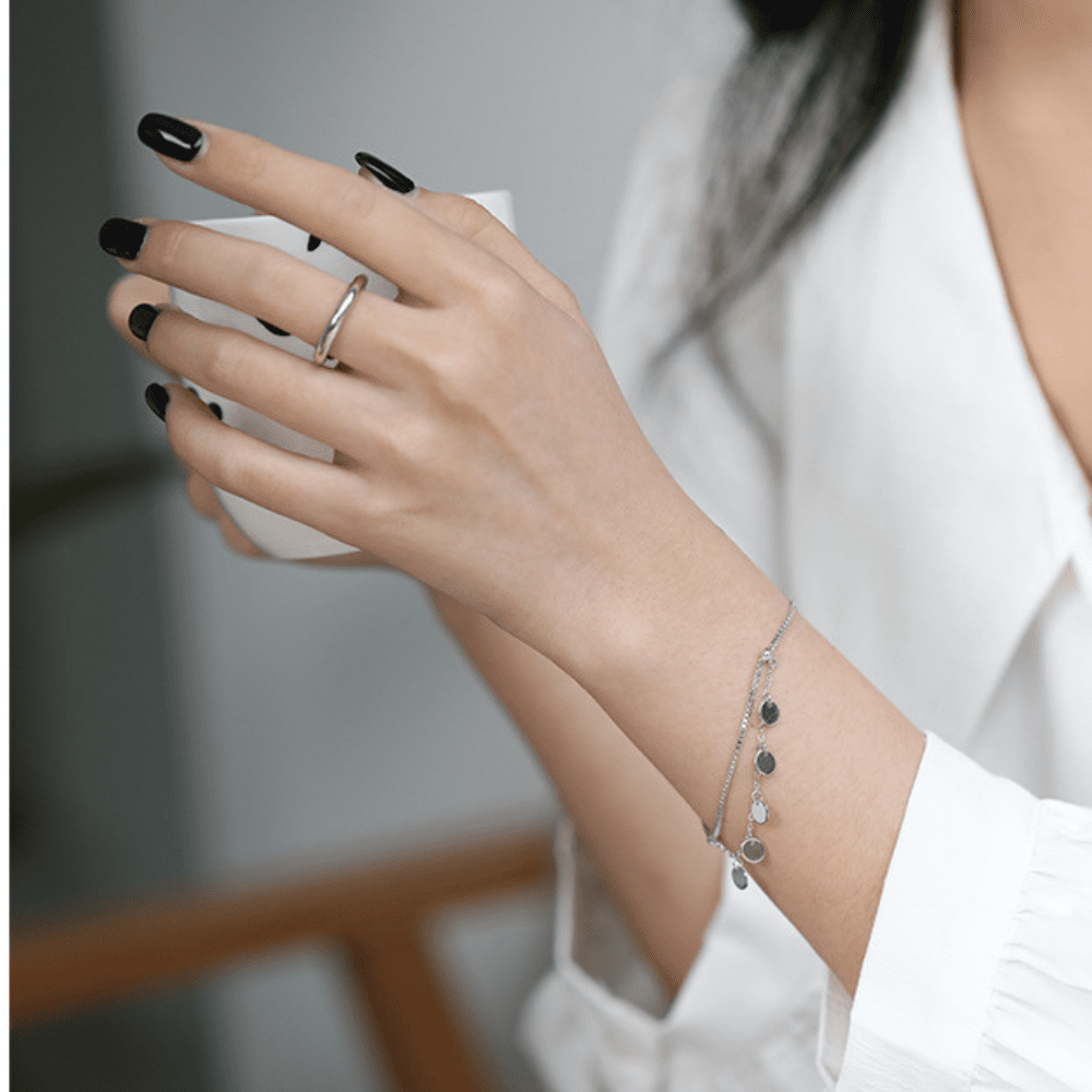 Bracelet Gouttes LUNARIA Argent 925 - KASANEL