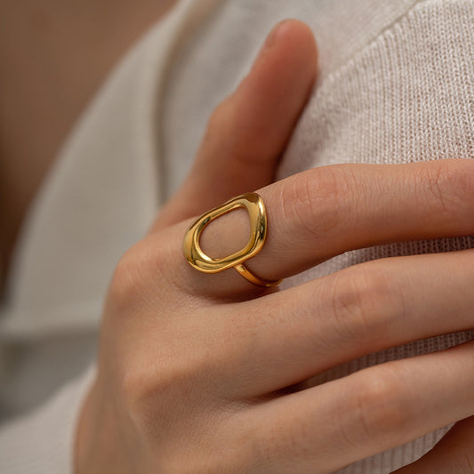 Aura Ring – Stainless Steel, Gold Finish