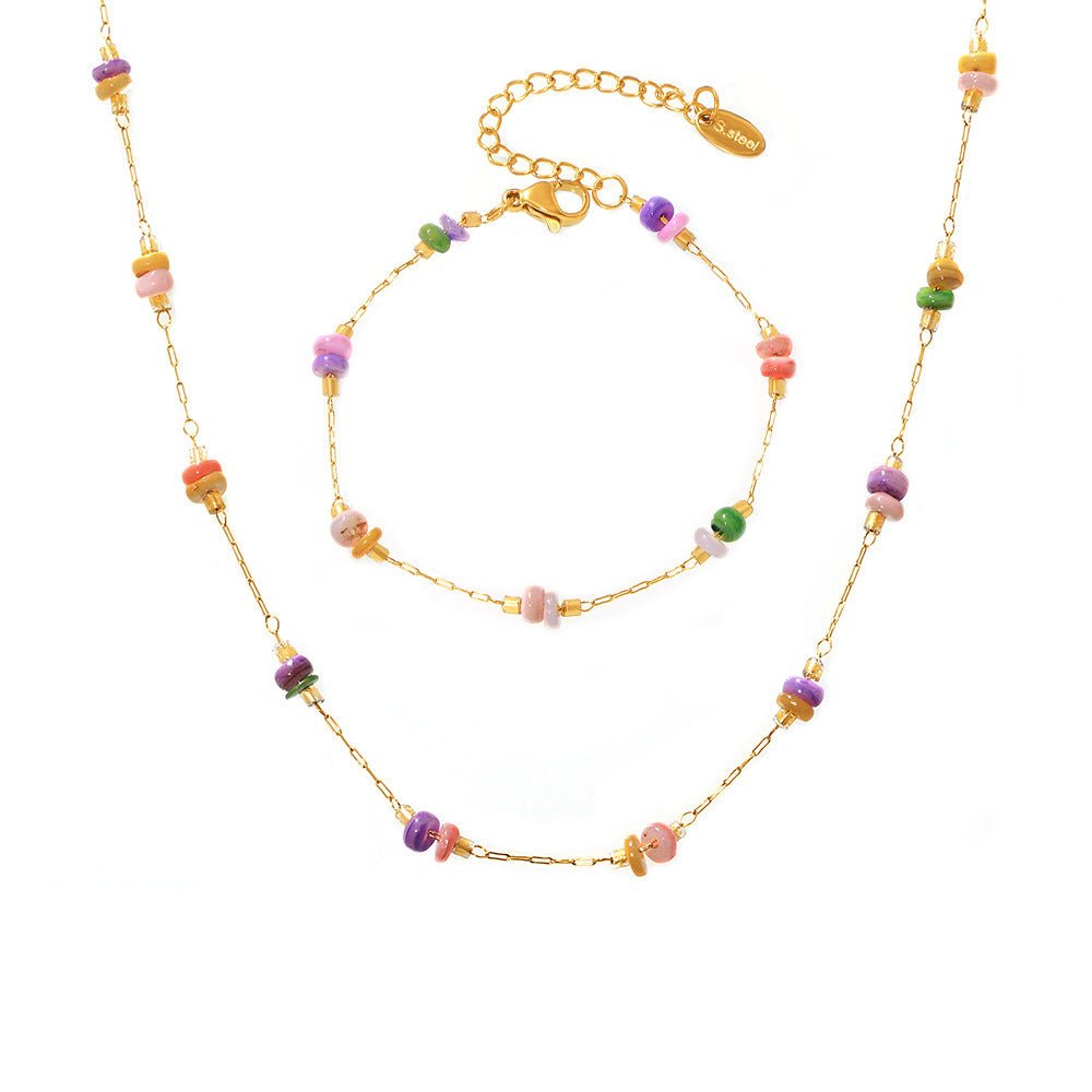 Collier Set DUO PIERRES FINES - KASANEL