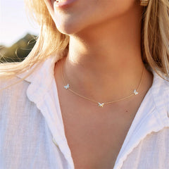 Butterfly Grace Necklace – 925 Sterling Silver with Zircon