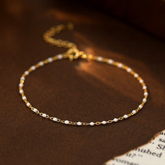 Color Beads Chain Bracelet – 925 Sterling Silver