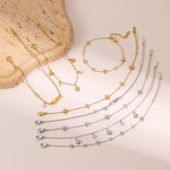 Celeste Bracelet – 18K Gold or Silver Finish, Stainless Steel
