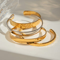 Essential Cuff – Minimalist Gold & Silver Bangles