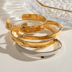 Essential Cuff – Minimalist Gold & Silver Bangles