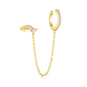 Ear Cuff Chaîné ECLISSIA Argent 925 - KASANEL