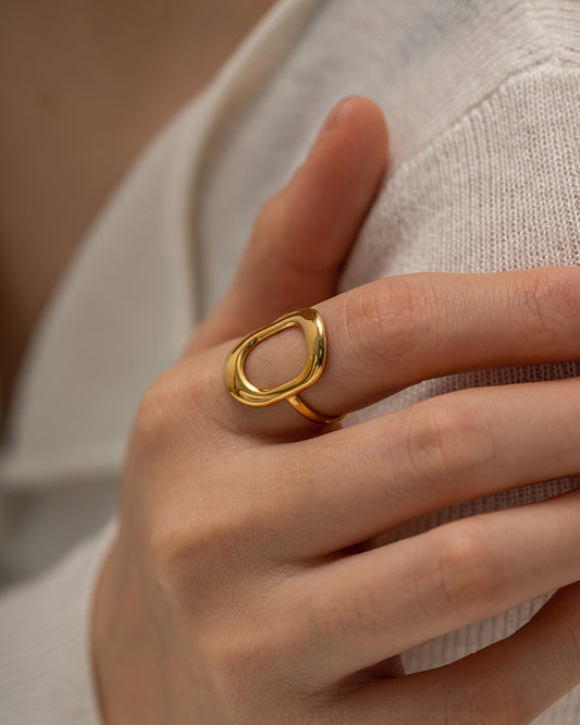 Aura Ring – Stainless Steel, Gold Finish