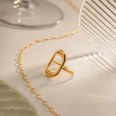 Aura Ring – Stainless Steel, Gold Finish