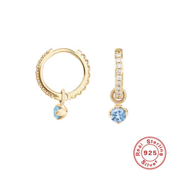 Éclat Hoop Earrings – 925 Sterling Silver with Zircon