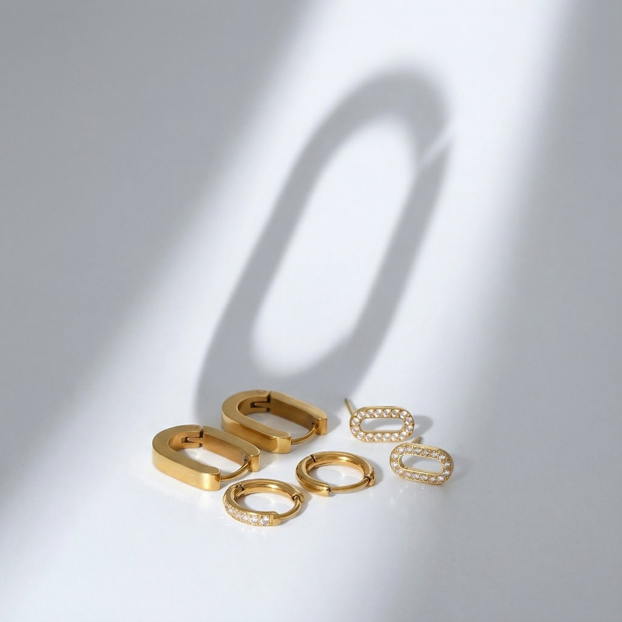 Set de 3 Paires GÉOMÉTRIE VIVA Acier Inoxydable