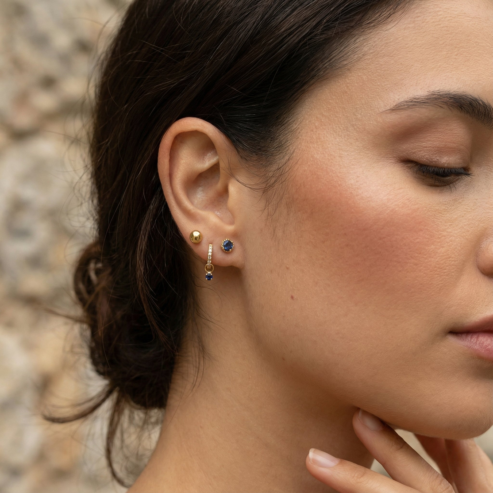 Mini - Créoles Pendante AURELIA Argent 925 - KASANEL