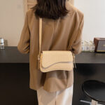 Sac Baguette IRIS - Croco Kaki